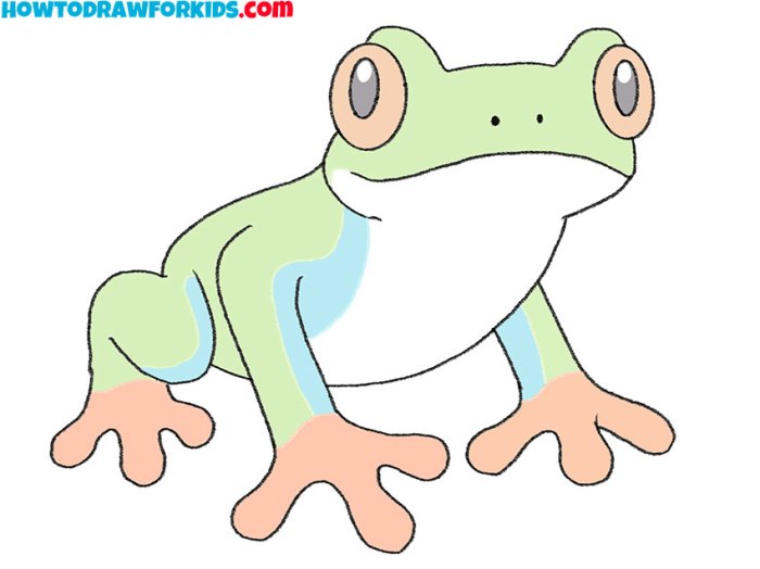 Drawing of a tree frog easy