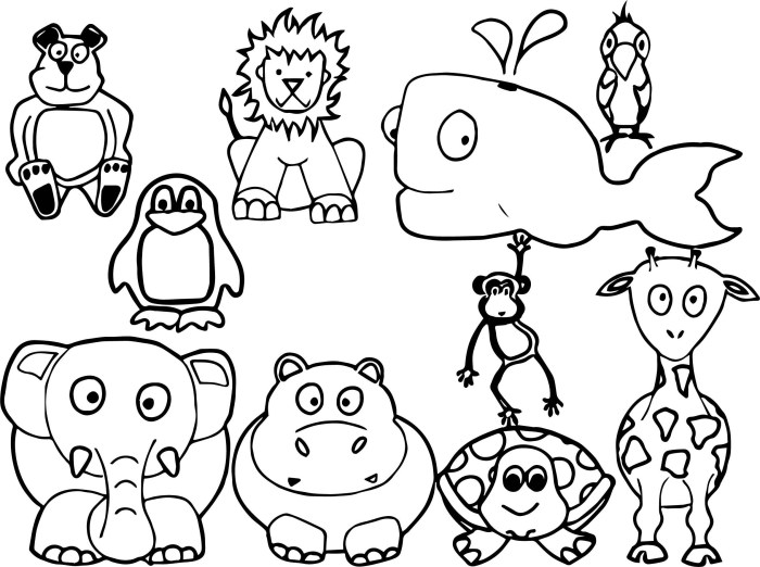 Coloring page animals free