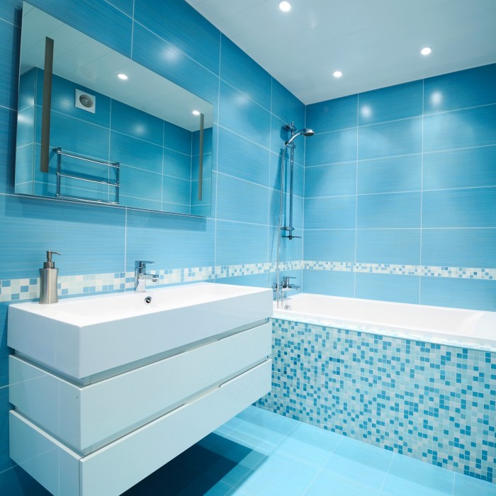 Bathroom decor ideas blue