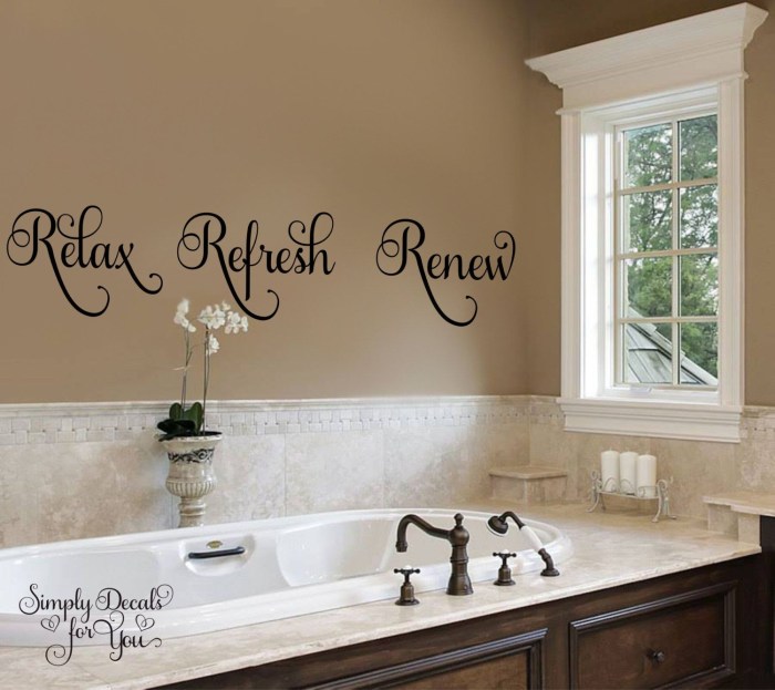 Wall decals bathroom decor ideas