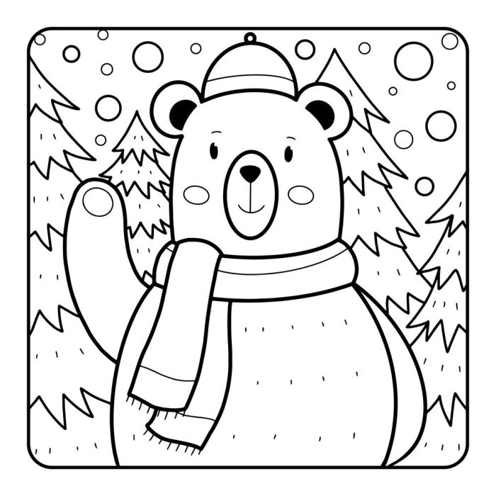 Christmas animal coloring pages free