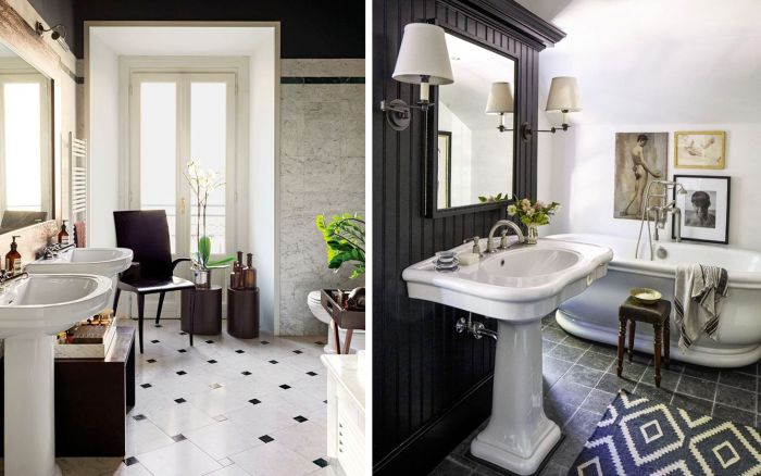 Black and white bathroom decor ideas