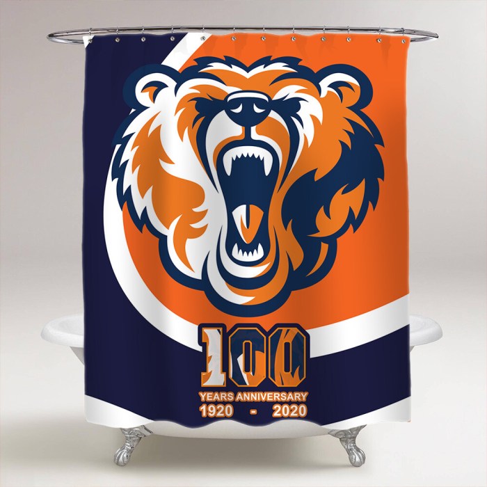 Chicago bears bathroom decor