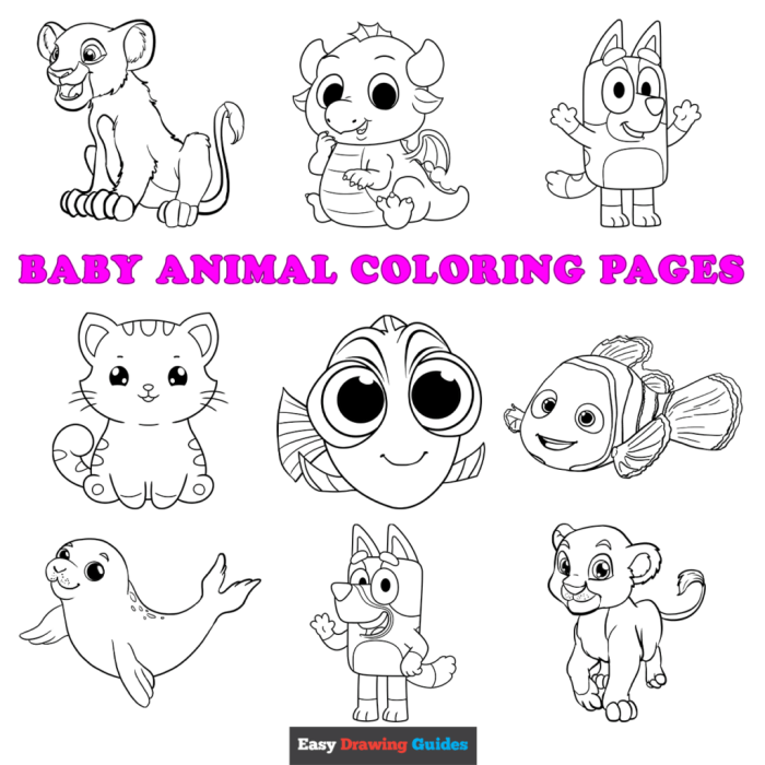 Cute coloring pictures printable kids animals