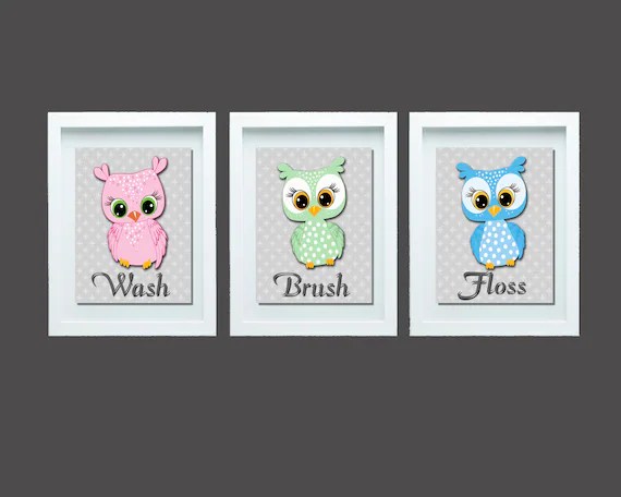 Owl bathroom decor sets