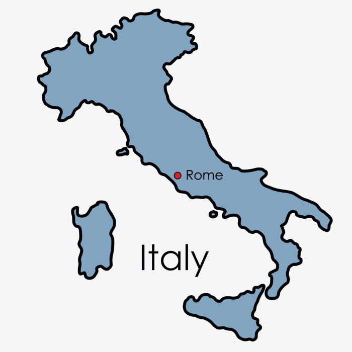 Italy map easy drawing