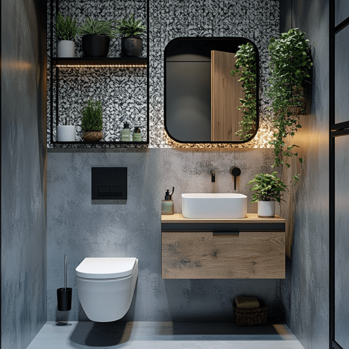 Decor for a grey bathroom