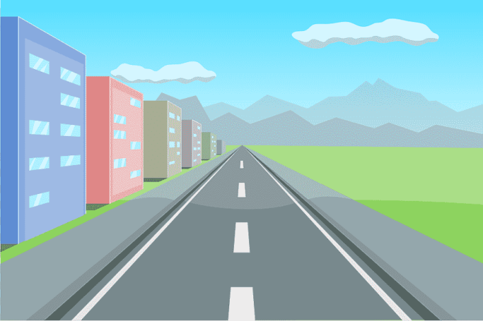 Easy drawing of road sign