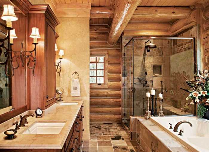 Cabin bathroom decor ideas