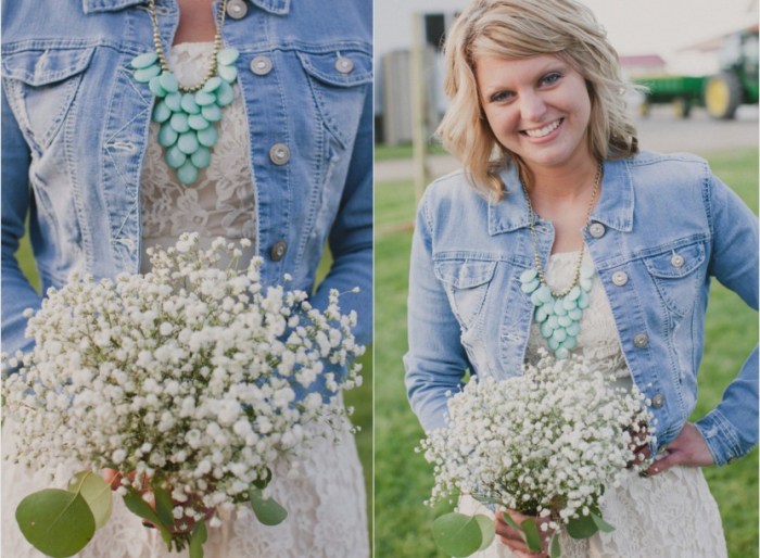 Blue jean wedding dress