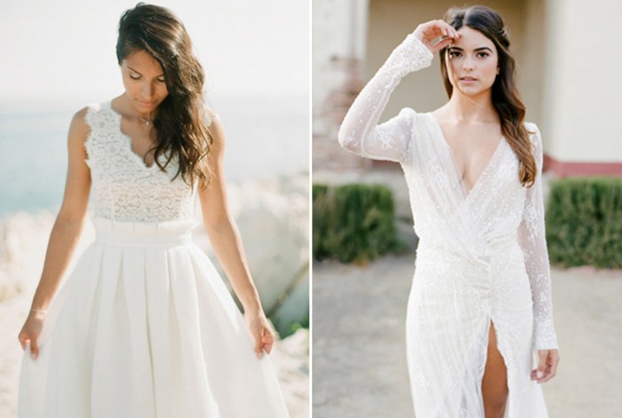 Wedding dresses v neck