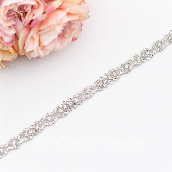 Sash rhinestone natasha belts weddbook