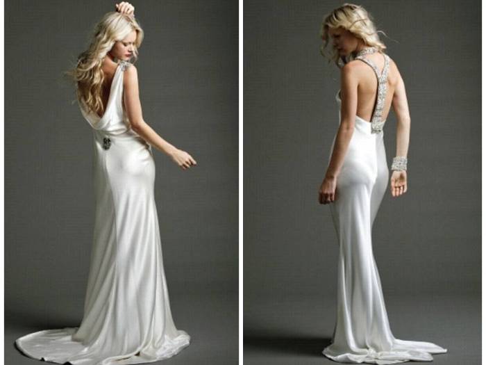 Wedding dresses with open back mermaid