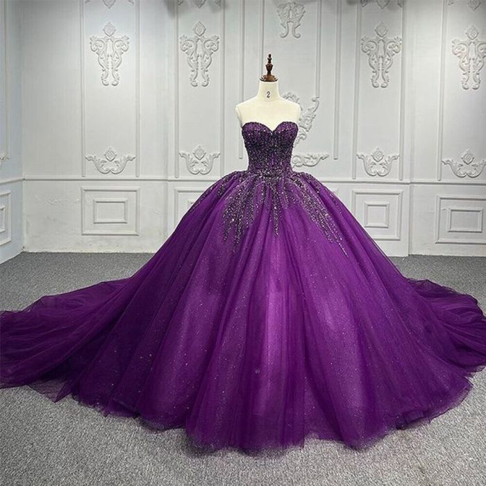 Wedding dresses that are purple