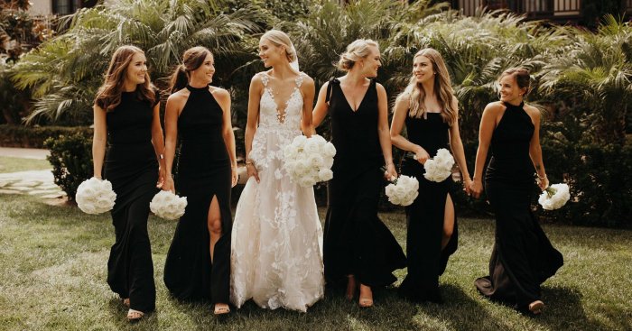 Black wedding dress images